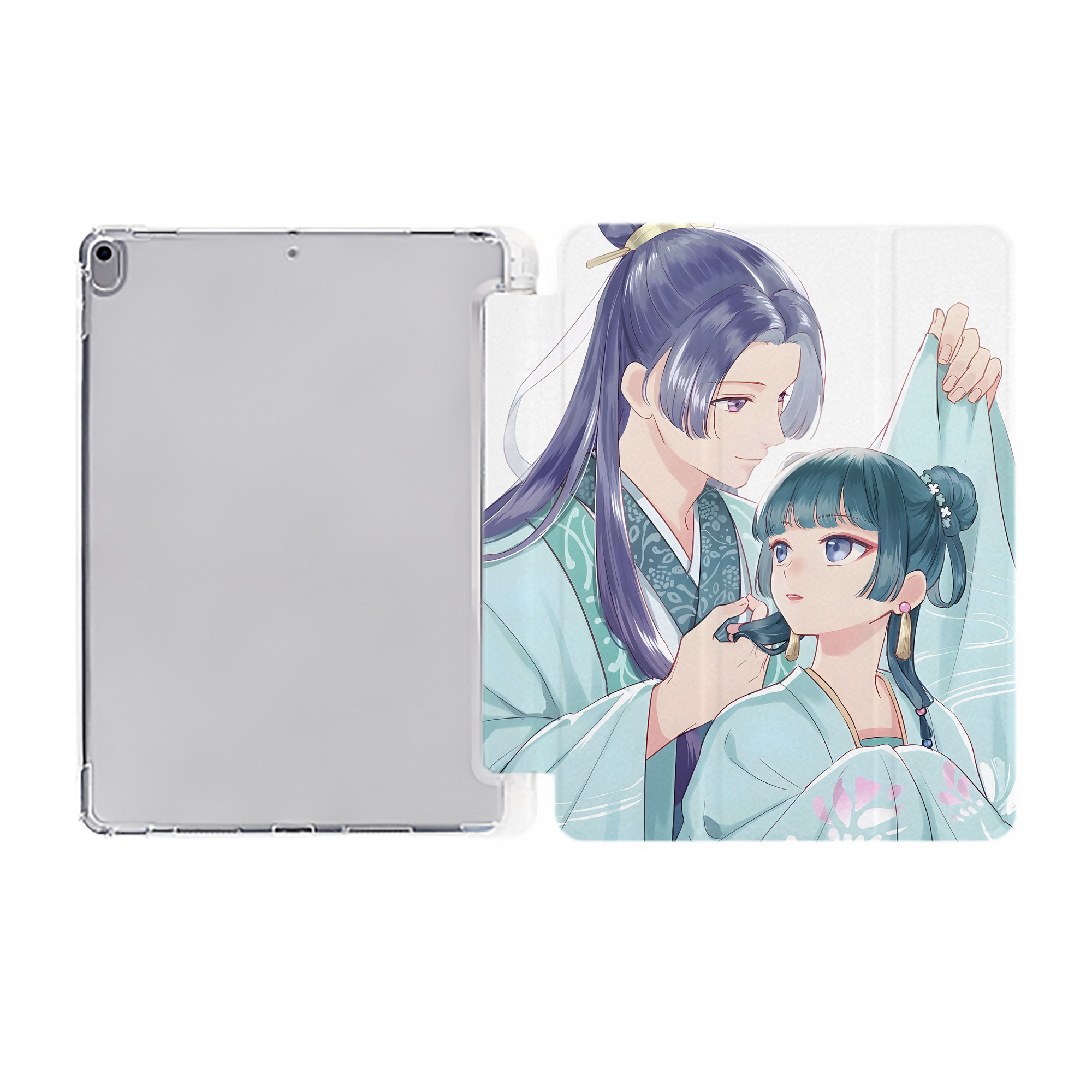 （画像用） 薬屋のひとりごと The Apothecary Diaries IPad ケース ペン収納付き 三つ折りスタンド PUレザー×シリコン 対応機種9.5/10.5/10.9インチ
